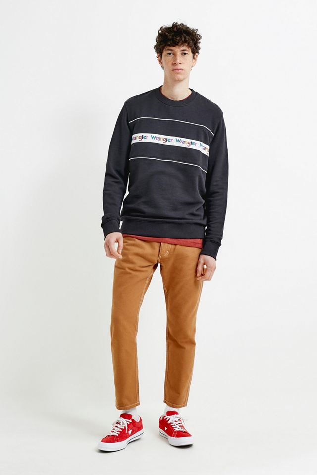 Wrangler Felpa girocollo nera nastrata #3