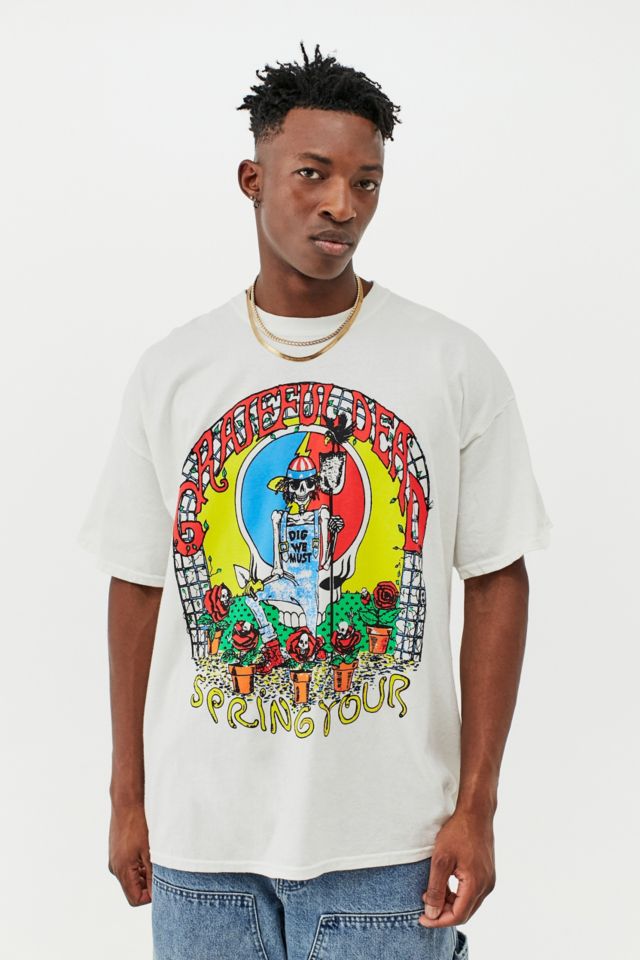 UO White Grateful Dead T-Shirt | Urban Outfitters UK