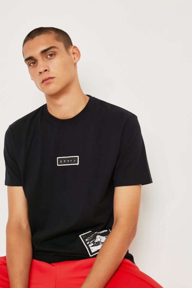 Edwin Katakana Fuji Black T-Shirt | Urban Outfitters UK