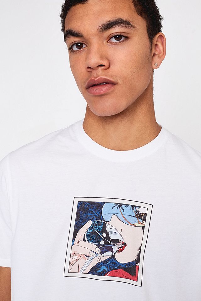 Edwin Ugo Bienvenue Playa White T-Shirt | Urban Outfitters UK