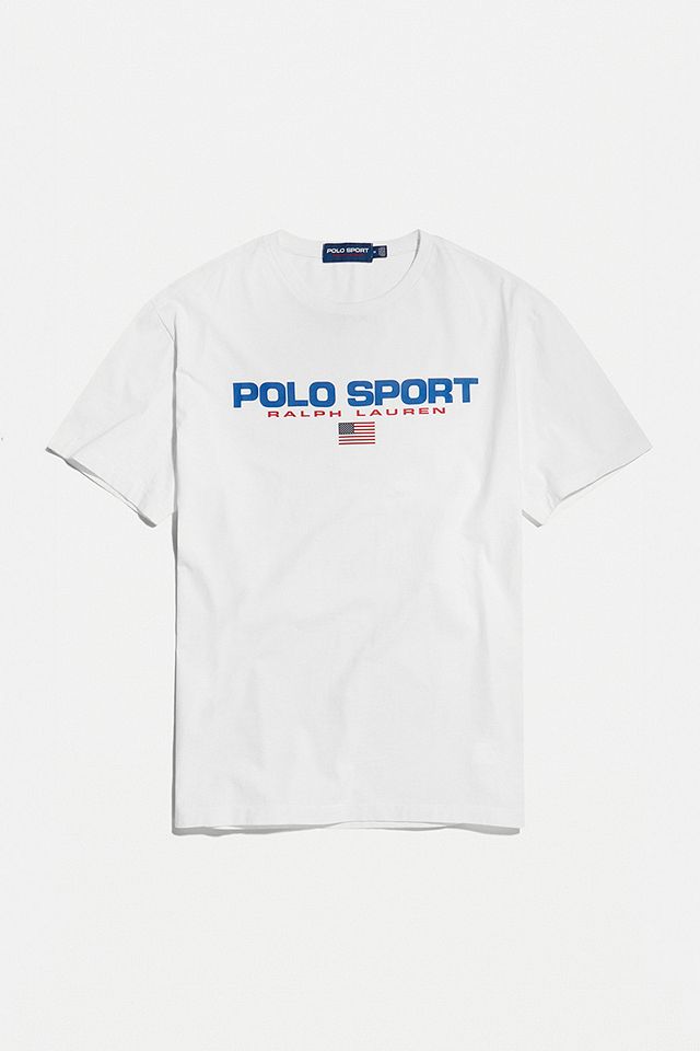 Ralph Lauren White Polo Sport Graphic T-Shirt | Urban Outfitters UK