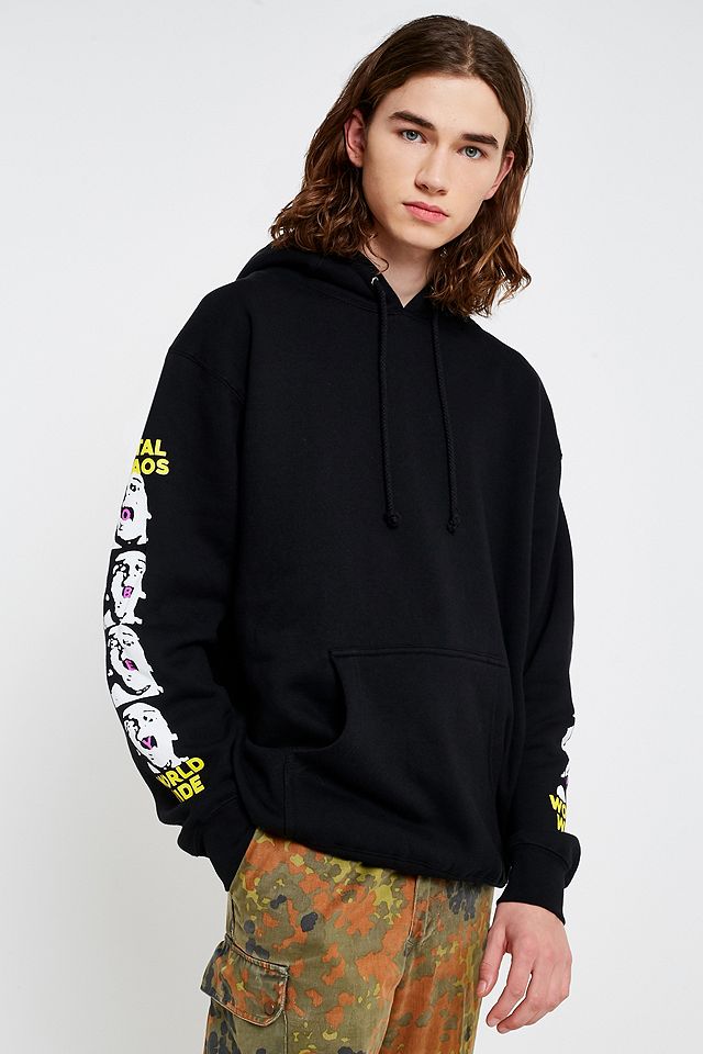OBEY Total Chaos Black Hoodie | Urban Outfitters UK