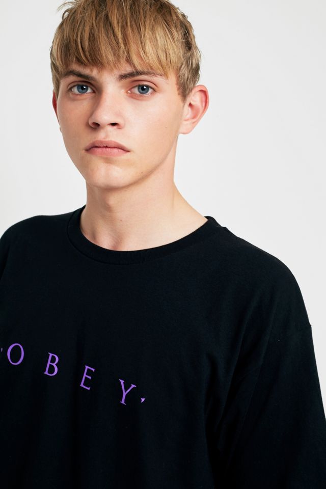 OBEY Novel Black and Purple T-shirt #3