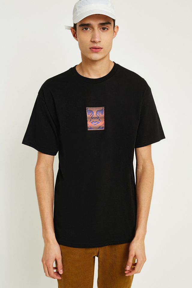 OBEY Split Face Black T-Shirt #1
