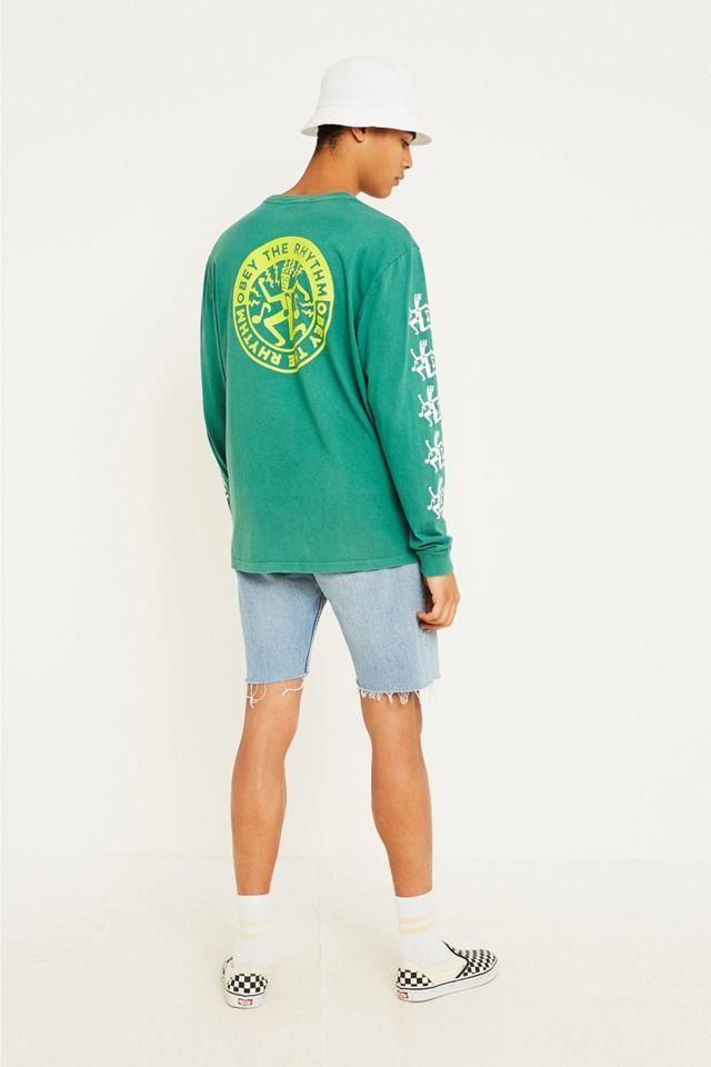 OBEY the Rhythm Teal T-Shirt a maniche lunghe #4