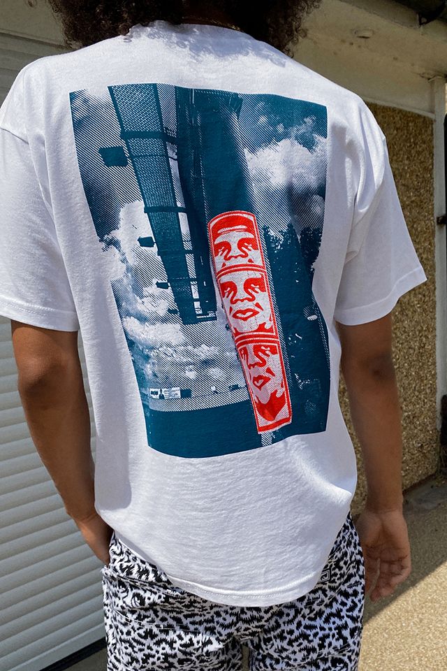 OBEY Men’s 3 Face White T-Shirt | Urban Outfitters UK