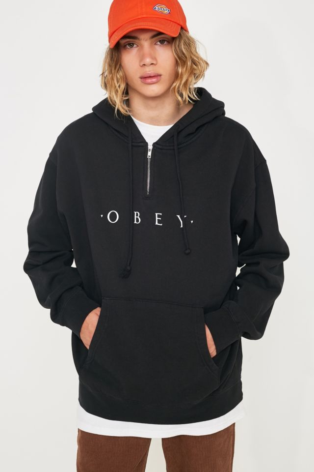 Obey half zip outlet hoodie