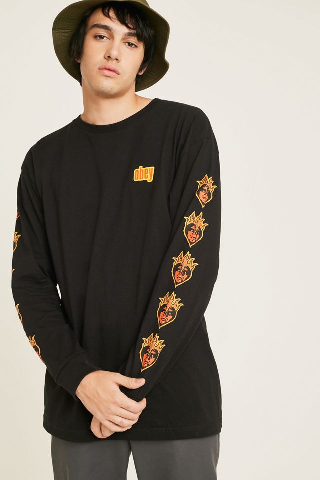 OBEY - T-shirt Be Mine noir à manches longues #3