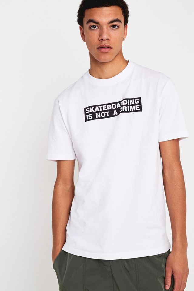 Santa Cruz Not a Crime White T-Shirt | Urban Outfitters UK