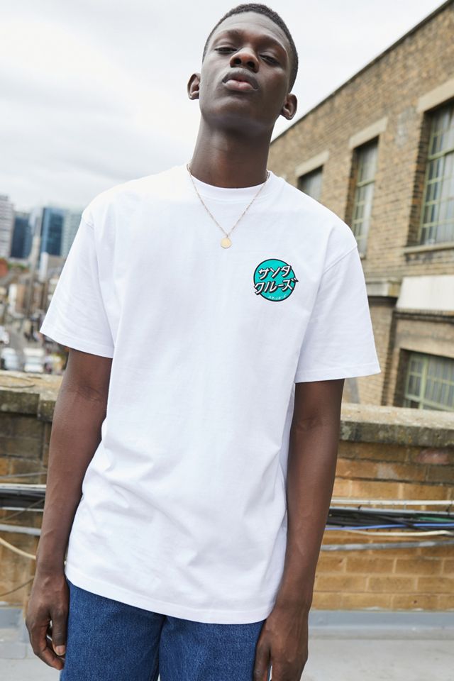 Santa Cruz - T-shirt avec logo points et texte en japonais #1
