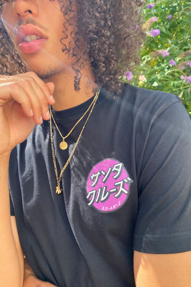 Santa Cruz - T-shirt noir et violet Dot Logo #1