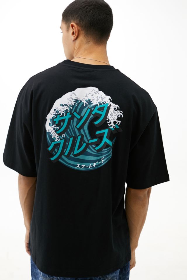 Santa Cruz Black Japanese Wave T Shirt Urban Outfitters UK