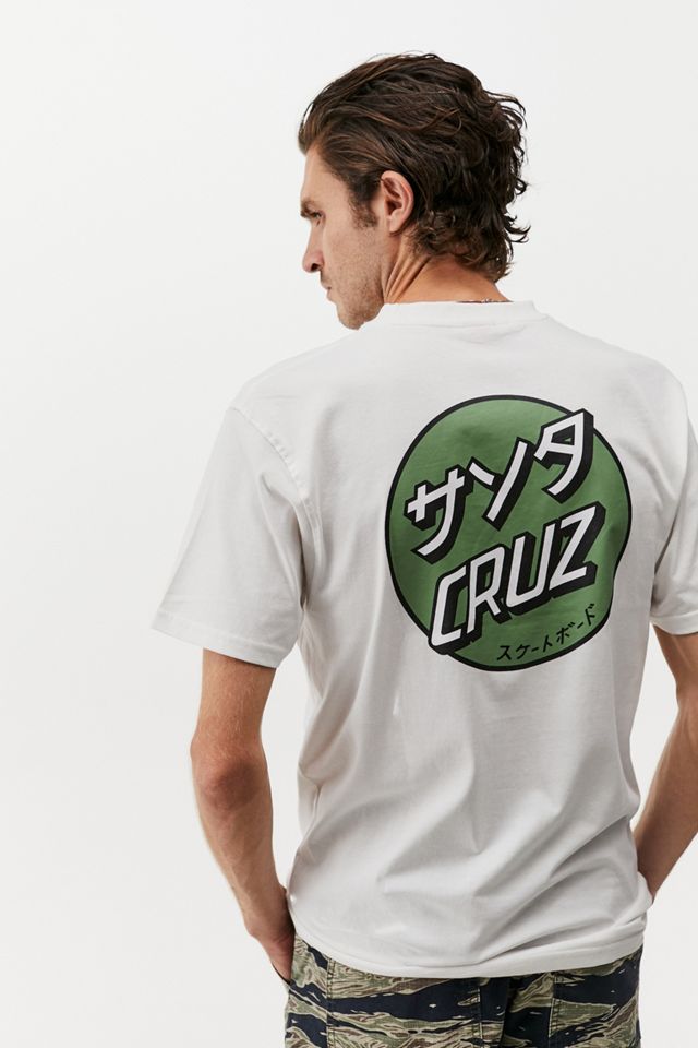 Santa Cruz White & Green Mixed Japanese Dot T-Shirt | Urban