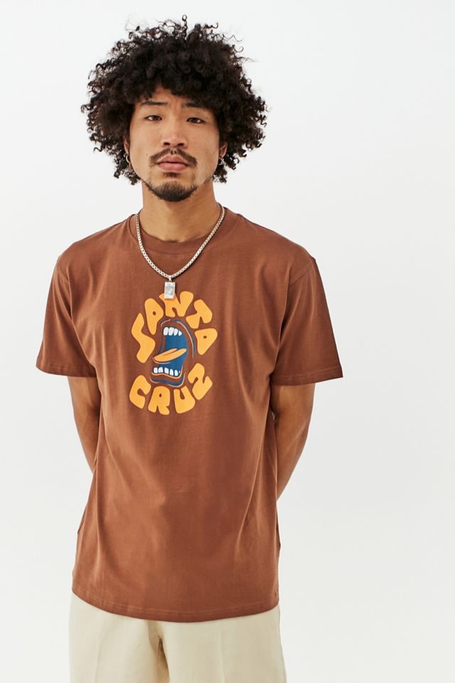 Santa Cruz UO Exclusive Brown 70s Scream T-Shirt manica corta #2