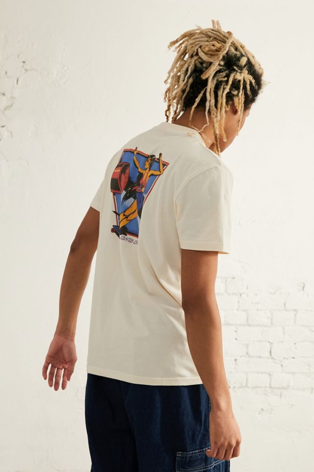 Santa Cruz UO Exclusive Ecru Road Rider T-Shirt | Urban Outfitters UK