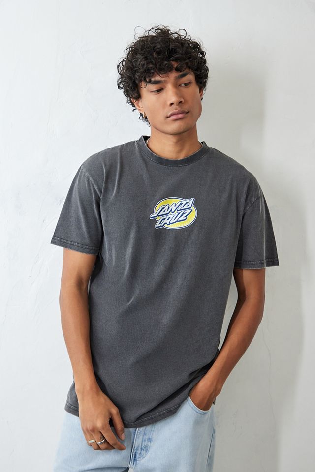 Santa Cruz UO Exclusive Vintage Wash Black Logo T-Shirt