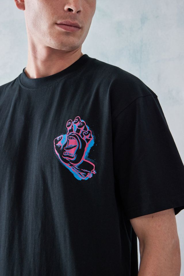 Santa Cruz UO Exclusive Black Contrast Hand Logo T-Shirt #3