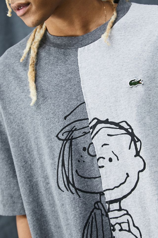 Lacoste X Peanuts Grey Spliced T-Shirt #1