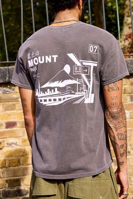 T-shirt graphique UO Brown Mont Fuji