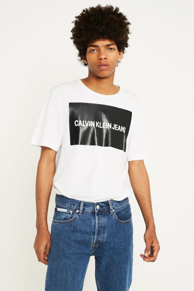 Calvin Klein graphic box logo t-shirt in black