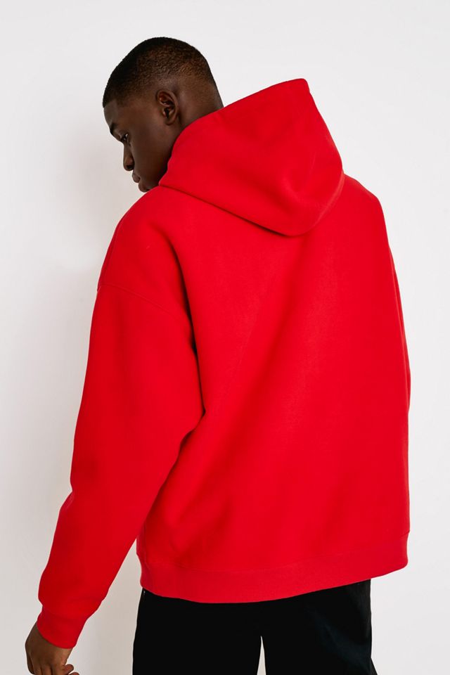 Calvin Klein Jeans Institutional Logo Red Fleece Hoodie #3