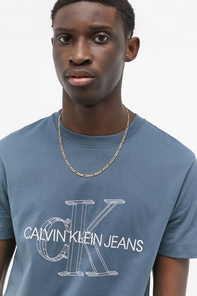 Calvin Klein Jeans - T-shirt ajusté avec logo 3D bleu #2