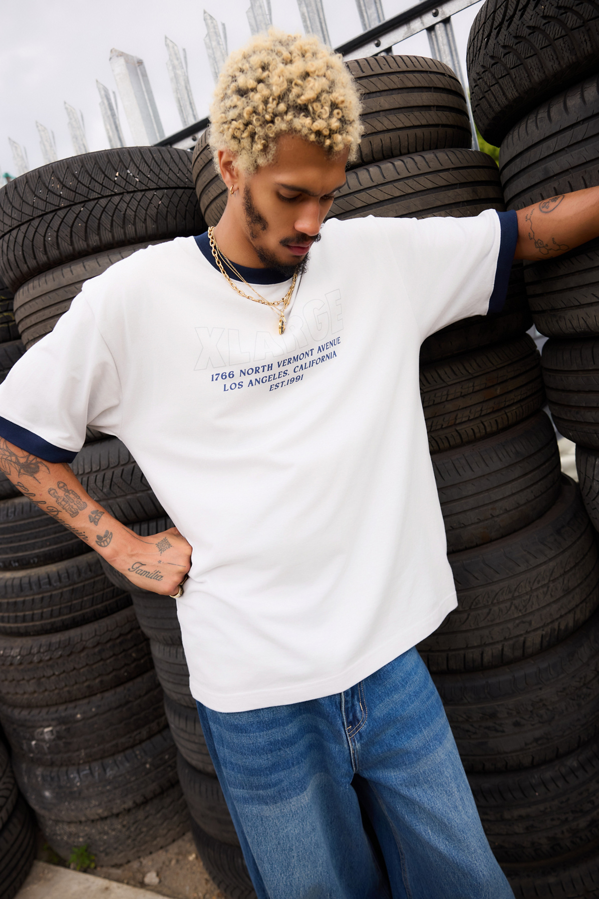 XLARGE Grey Store Address T-Shirt