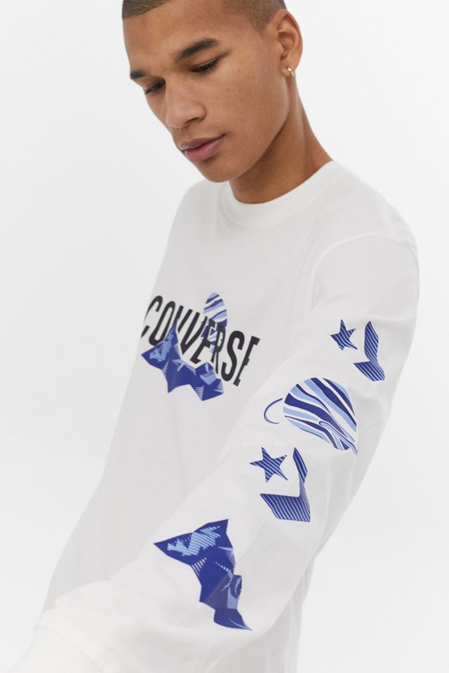Converse Planet T-Shirt Bianca Manica Lunga #1