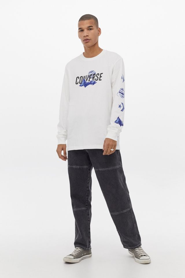 Converse Planet T-Shirt Bianca Manica Lunga #2