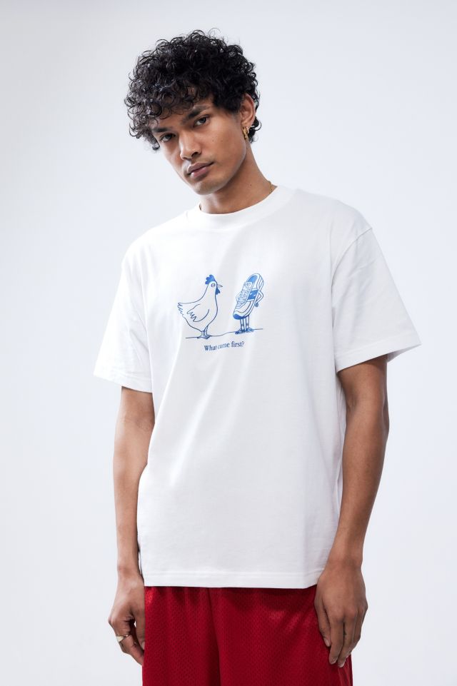 New Balance White Chicken Or Egg T-Shirt | Urban Outfitters UK