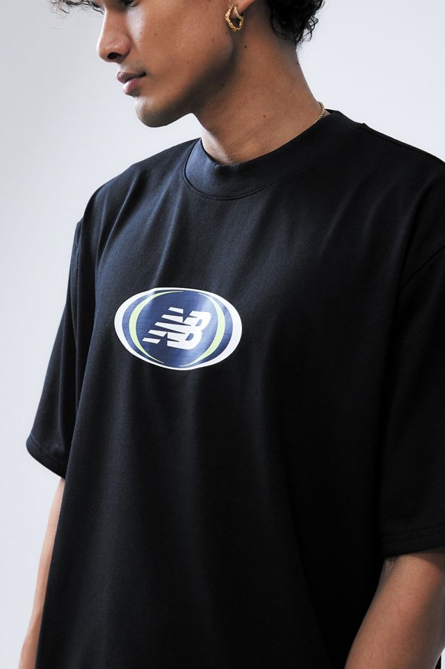 New Balance - T-shirt à logo ovale noir #3
