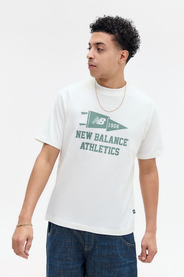 New Balance Ecru Varsity Wimpel T-Shirt #1