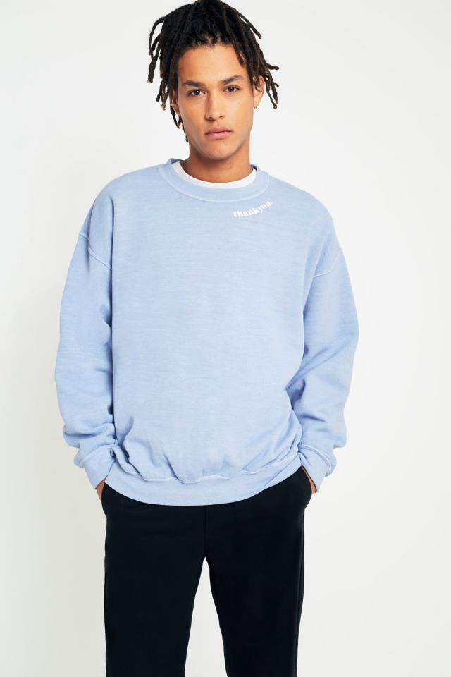 UO Have A Nice Day Blue Crew Neck Sweatshirt | Urban Outfitters UK