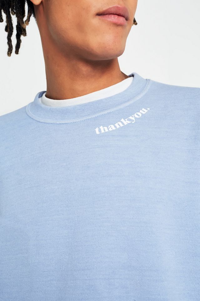 UO Have A Nice Day Blue Crew Neck Sweatshirt #3