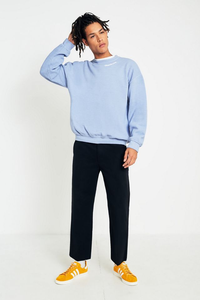 UO Have A Nice Day Blue Crew Neck Sweatshirt #4