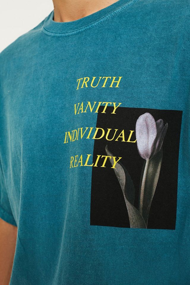 UO - T-shirt Vanity à imprimé floral bleu sarcelle #3