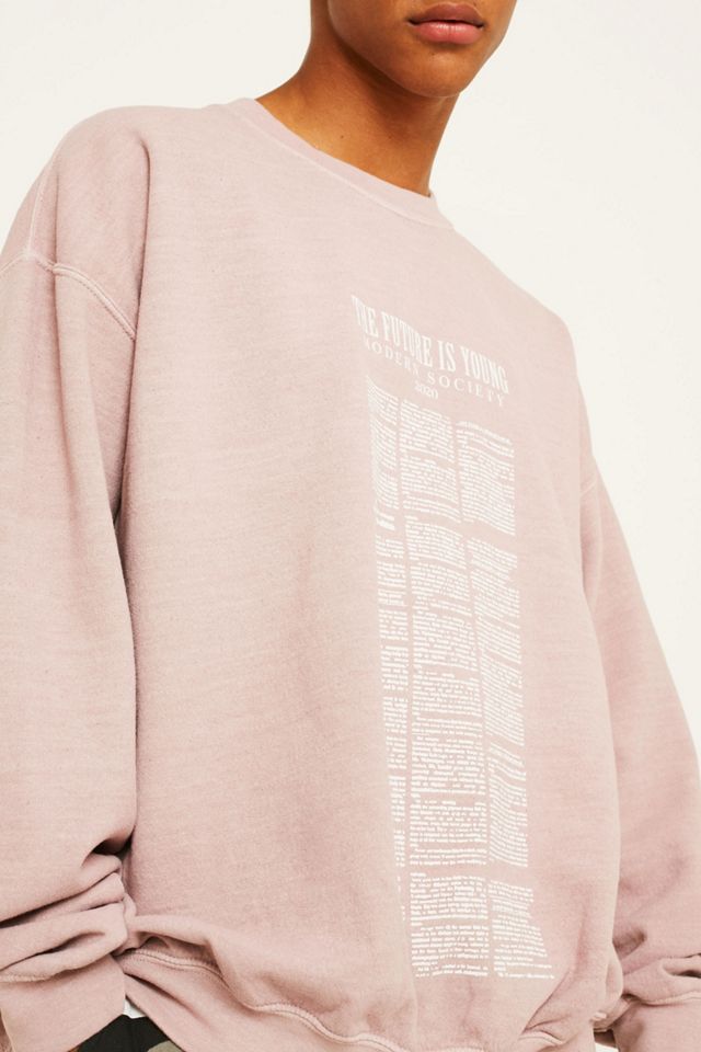 UO Overdyed Young Future Pink Sweatshirt #1