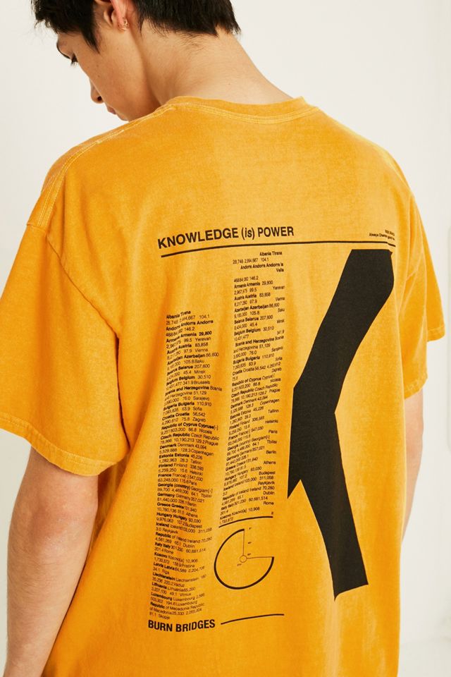 UO - T-shirt jaune à lettre K #1