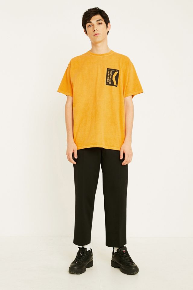 UO - T-shirt jaune à lettre K #3