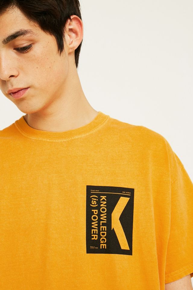 UO - T-shirt jaune à lettre K #4