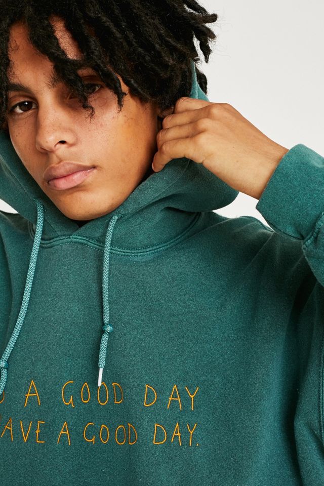 UO - Sweat à capuche Have a Good Day vert #2