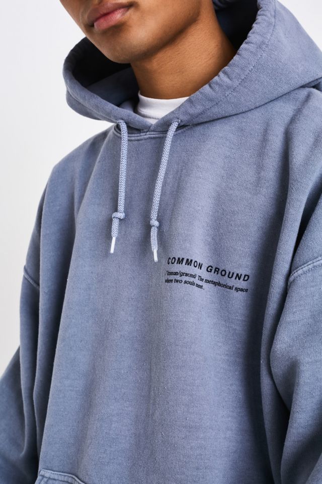 Uo rare breed store washed grey hoodie