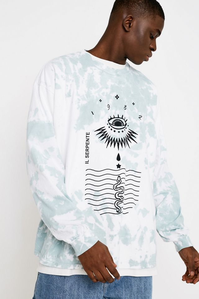 UO - T-shirt manches longues tie-dye menthe motif œil. #1