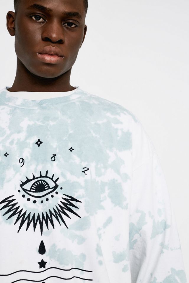 UO - T-shirt manches longues tie-dye menthe motif œil. #2