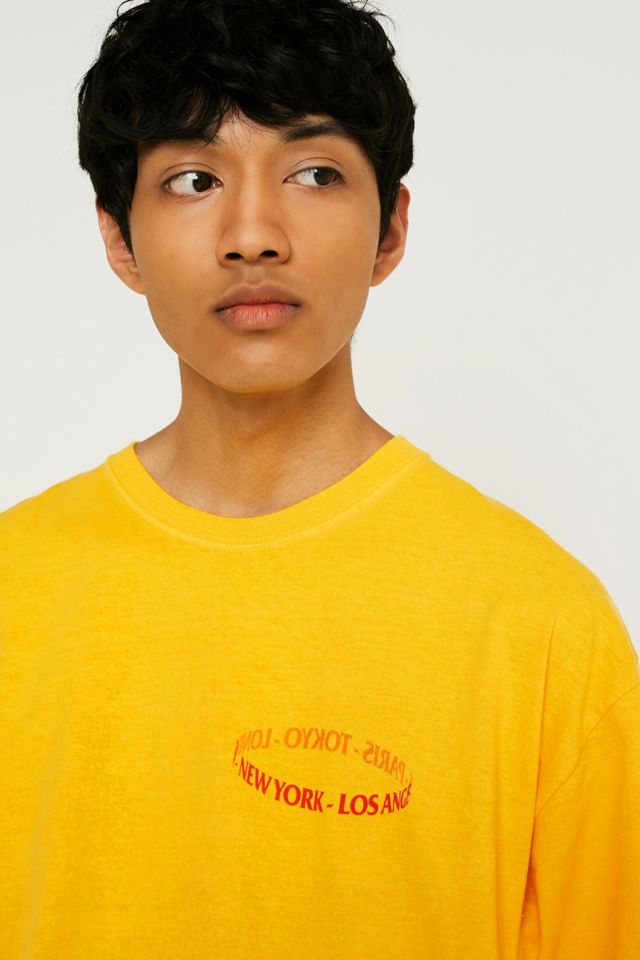UO Cities Overdyed Mustard T-Shirt #2