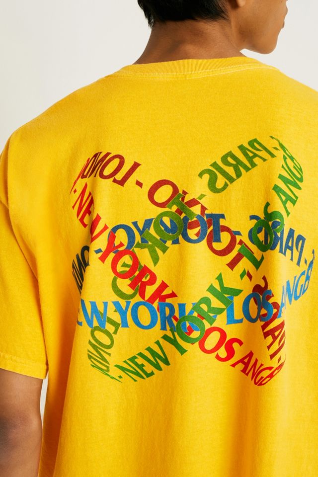 UO Cities Overdyed Mustard T-Shirt #3
