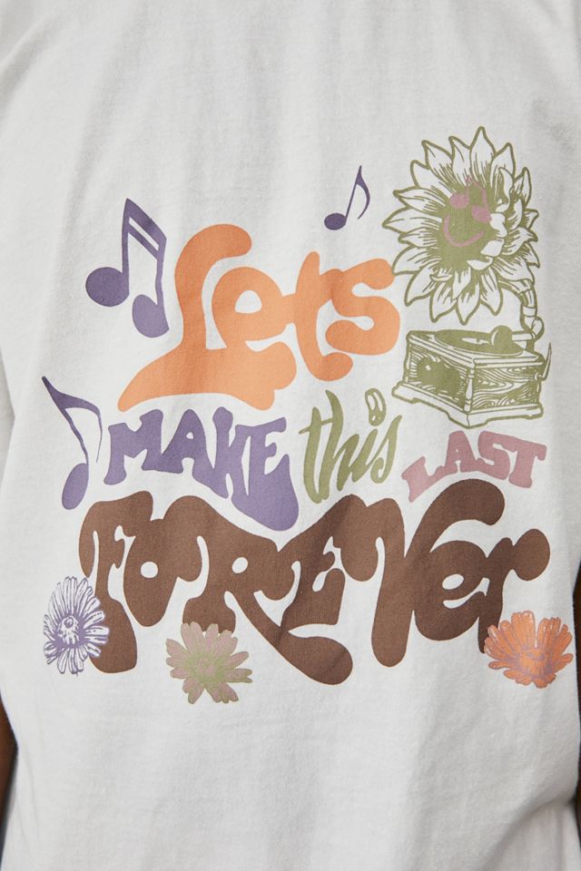 UO - T-shirt aux bordures contrastantes Let's Make This Last Forever #3