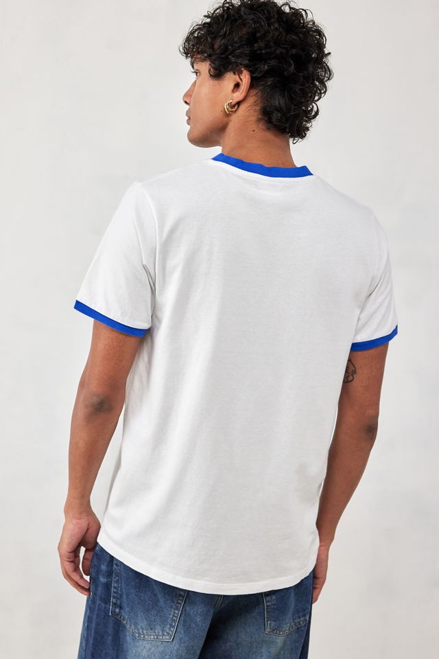 UO White Italia Ringer T-Shirt | Urban Outfitters UK