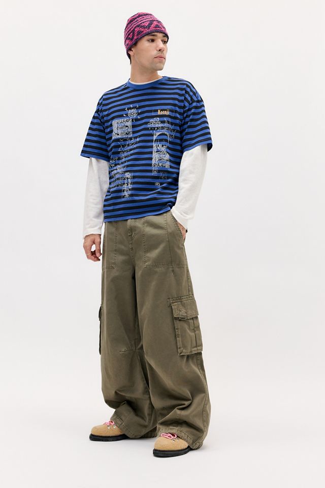 T-shirt à rayures UO bleu Koenji #1