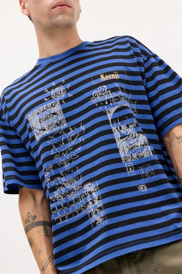 T-shirt à rayures UO bleu Koenji #2